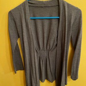 Gray Scrunchback Cardigan